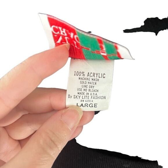 Vintage Nutcracker Santa Reindeer Christams Sweatshirt Puff Paint Glitter Large - Picture 4 of 7